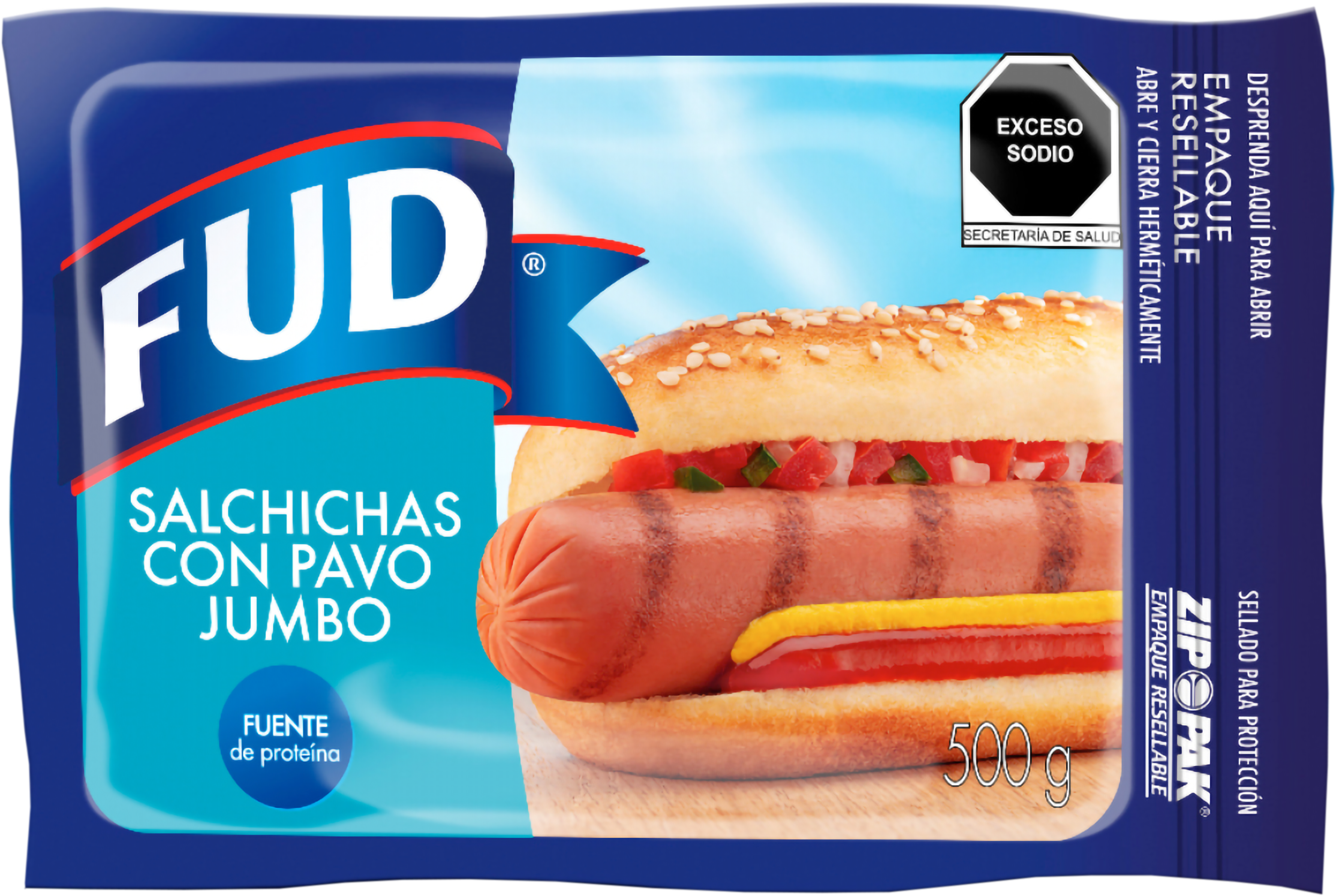 Salchicha jumbo de pavo Fud 500 g