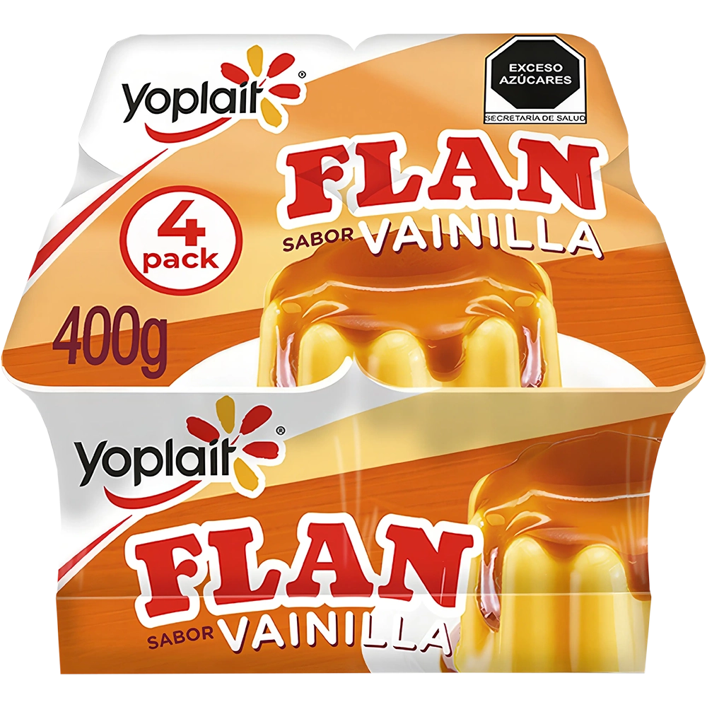 Flan vainilla 4 pza Yoplait 400 g