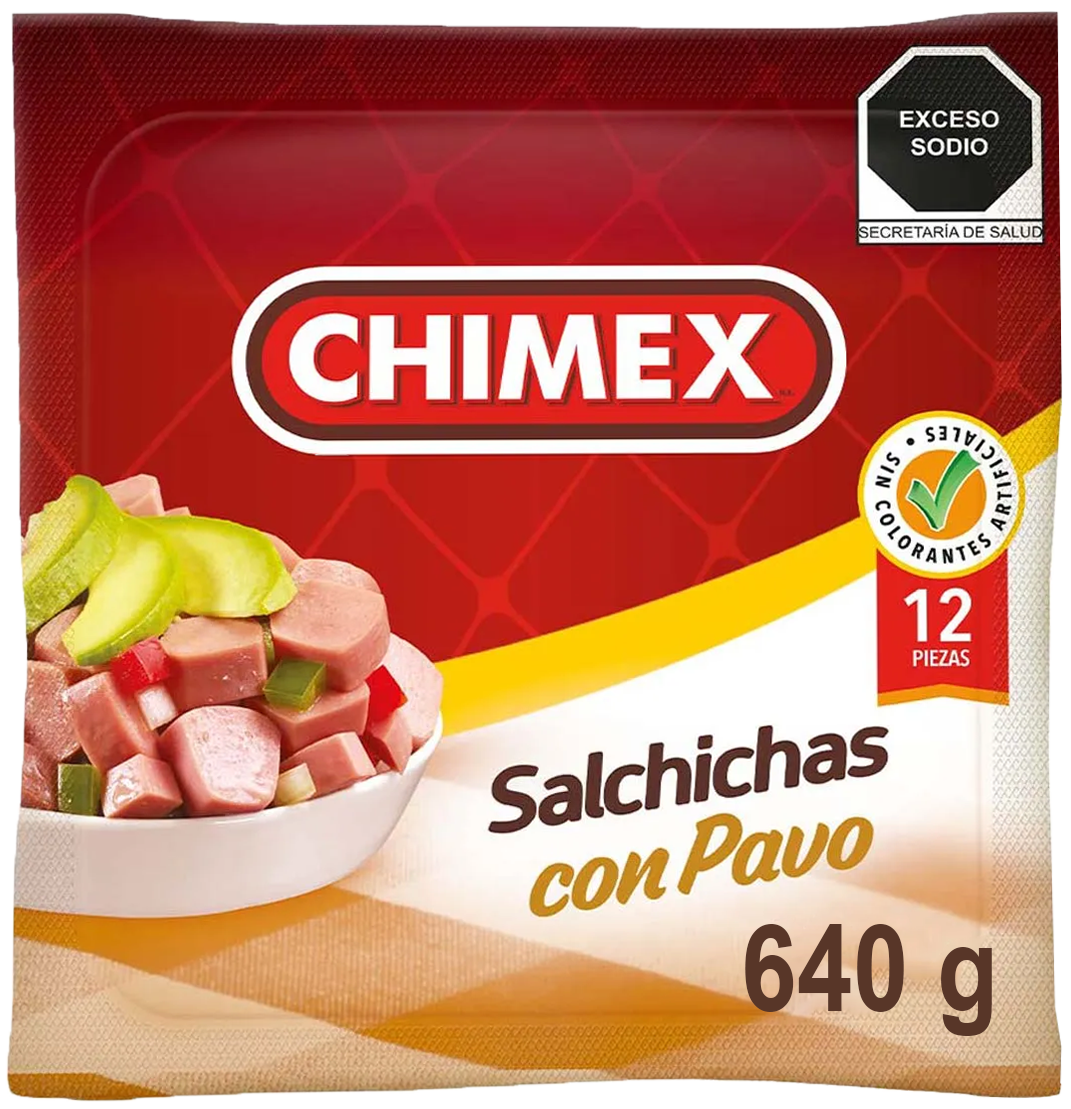 Salchicha de pavo Chimex 640 g