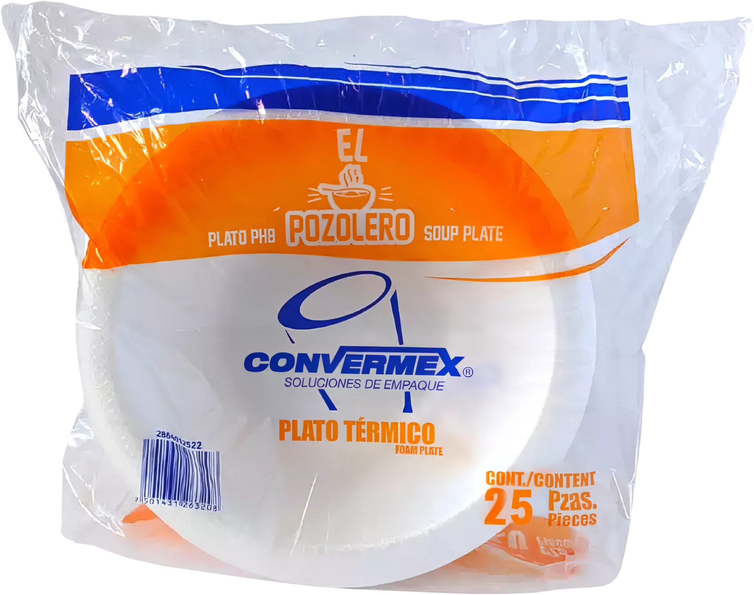 Desechables plato pozolero térmico ph-8 Convermex Ph-8