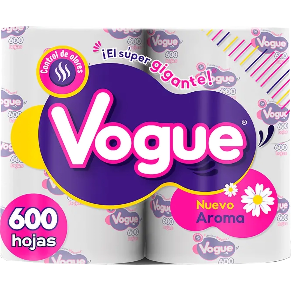 Papel higiénico 4 rollos Vogue 600 h.