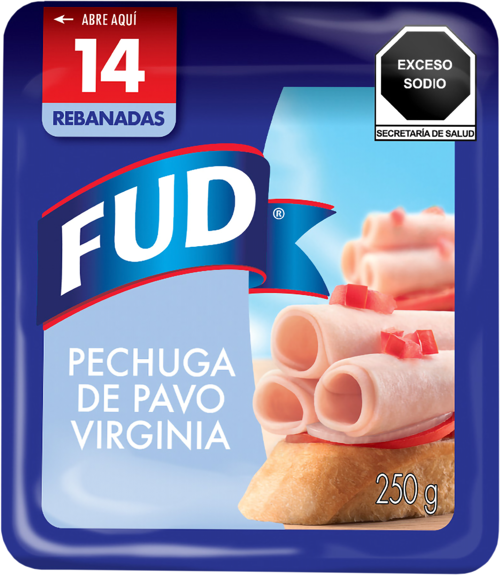 Jamón pechuga de pavo virginia Fud 250 g