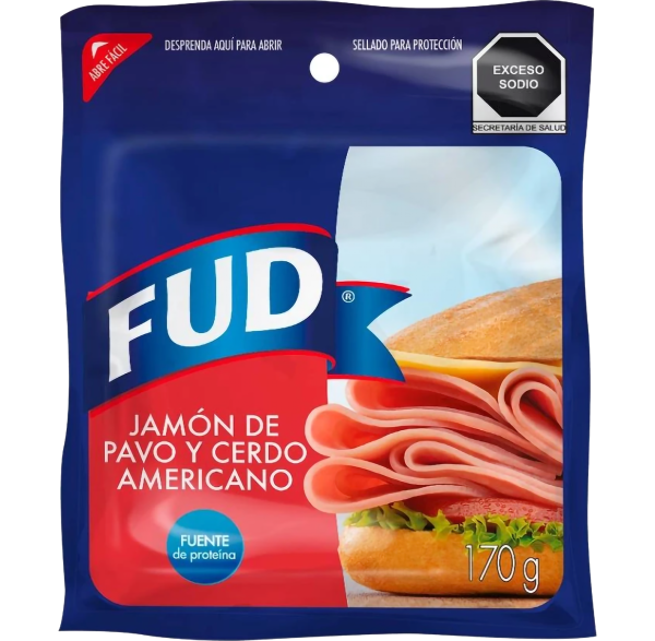 Jamón pavo y cerdo americano Fud 170 g