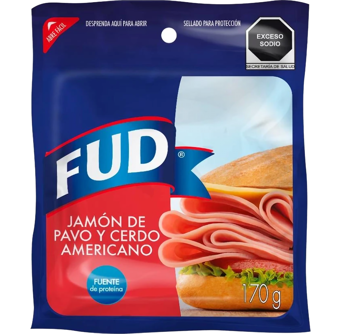 Jamón pavo y cerdo americano Fud 170 g