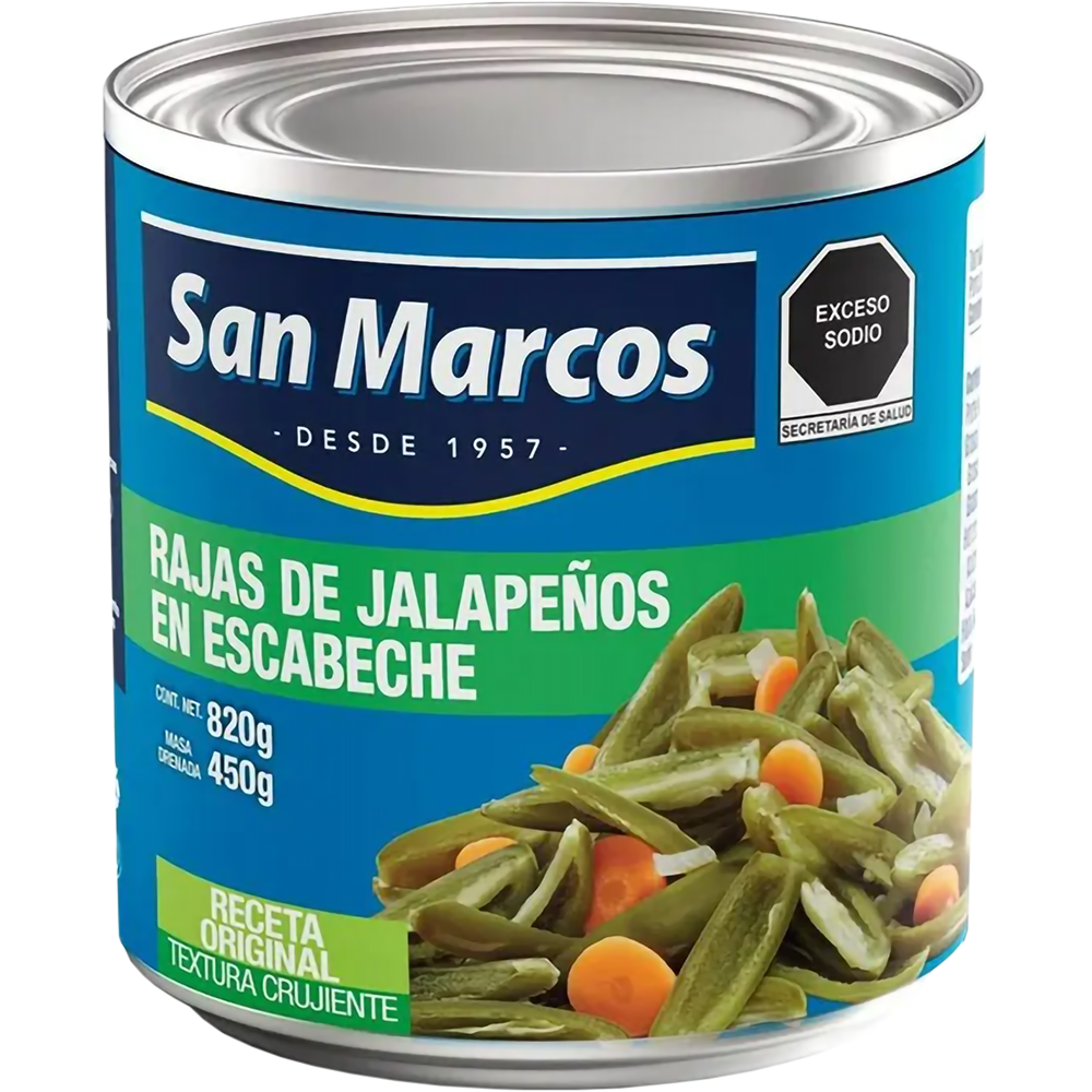 Chiles rajas San Marcos 820 g