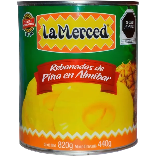 Piña rebanada en almíbar La Merced 850 g – Tiendas Lores