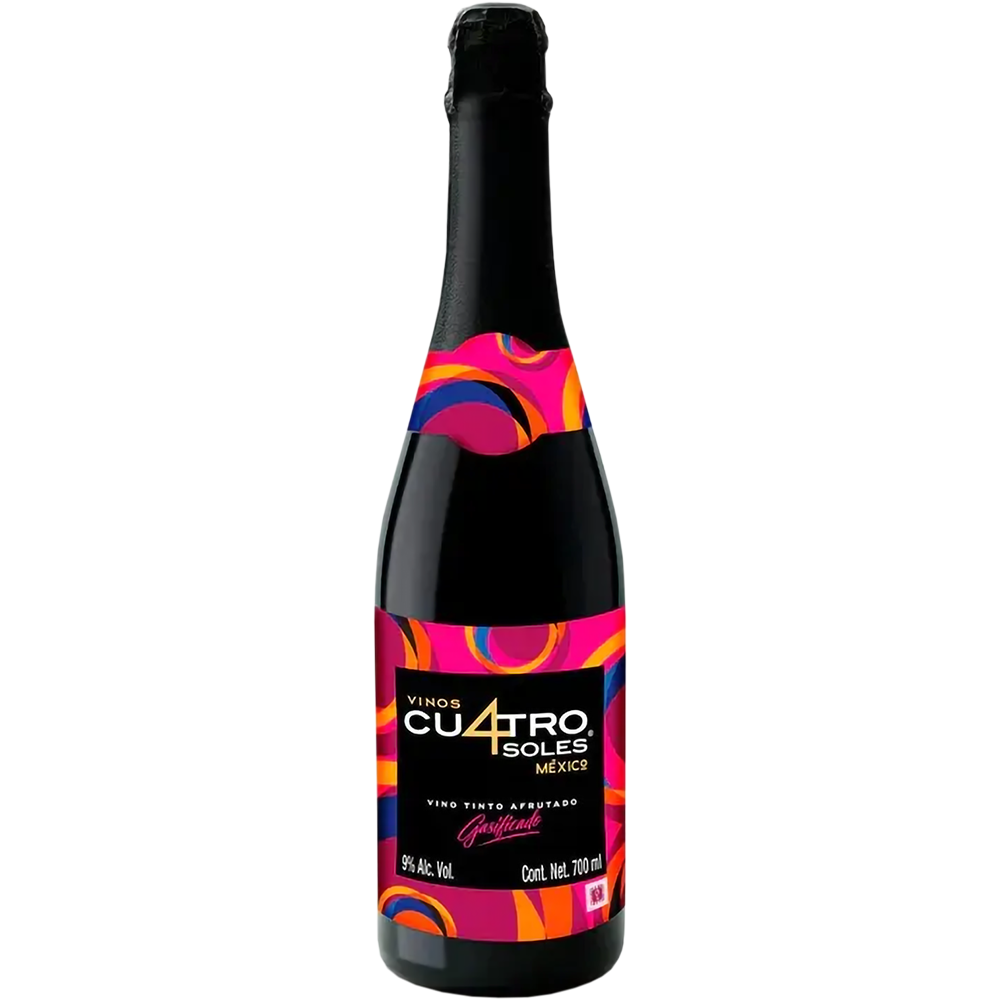 Vino tinto afrutado espumoso Cu4Tro Soles 700 ml